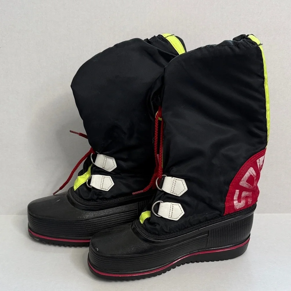 Sorel Boys Snow Boots Black size 6 - Picture 1 of 8